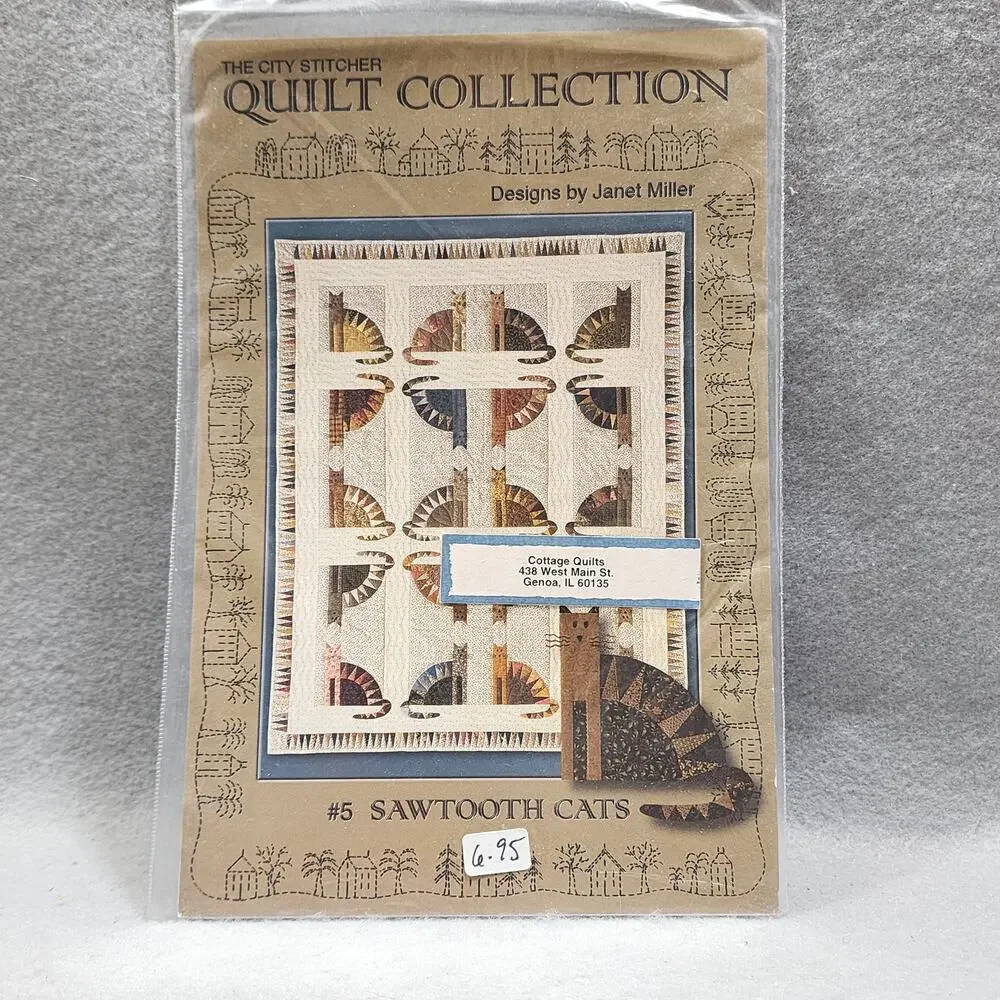 Sawtooth Cats 5 Quilting Pattern Janet Miller City Stitcher Quilt Collection